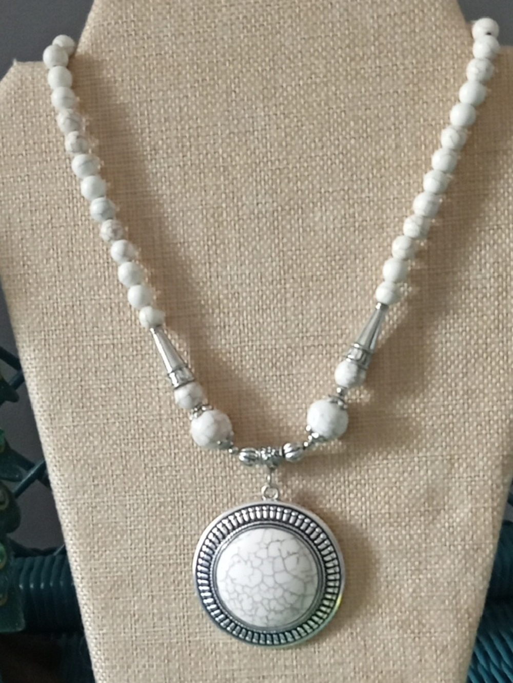 White Turquoise Necklace